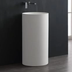 StoneArt Standwaschbecken Waschbecken Freistehend LZ508 Weiß 45x45cm Glänzend -Badmöbel Store bg10195 54ihqj2cd1zoqt