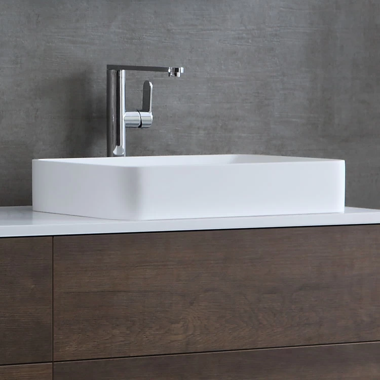 StoneArt Waschbecken LC111 (Mineralguss) Weiß 55x35cm Matt 3 StoneArt Waschbecken LC111 (Mineralguss) Weiß 55x35cm Matt – Bild 3