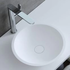 StoneArt Waschbecken LC116 (Mineralguss) Weiß 38x38cm Matt -Badmöbel Store bg10208 4yaubm75yxaqtc