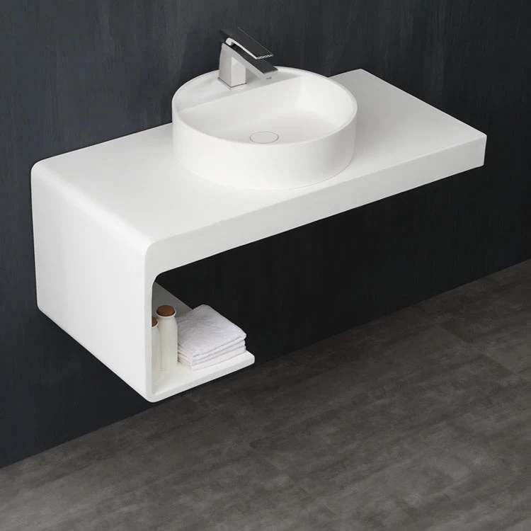 StoneArt Waschbecken LC148 (Mineralguss) Weiß 45x45cm Matt 2 StoneArt Waschbecken LC148 (Mineralguss) Weiß 45x45cm Matt – Bild 2