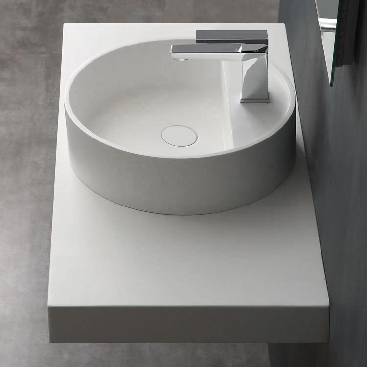 StoneArt Waschbecken LC148 (Mineralguss) Weiß 45x45cm Matt 3 StoneArt Waschbecken LC148 (Mineralguss) Weiß 45x45cm Matt – Bild 3