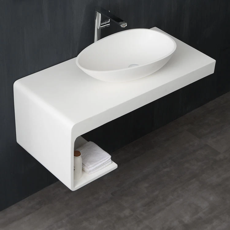 StoneArt Waschbecken LC150 (Mineralguss) Weiß 60x35cm Matt 4 StoneArt Waschbecken LC150 (Mineralguss) Weiß 60x35cm Matt – Bild 4