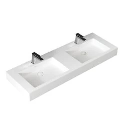 StoneArt Waschbecken LP4514 (Mineralguss) Weiß 140x48 Glänzend