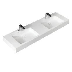 StoneArt Waschbecken LP4516 (Mineralguss) Weiß 160x48 Glänzend