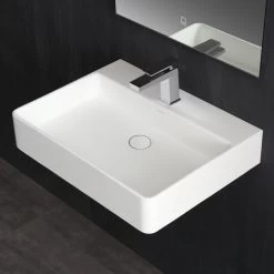 StoneArt Waschbecken LP6206 (Mineralguss) Weiß 60x46 Glänzend -Badmöbel Store bg10266 4jgecohorlphwb