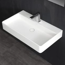 StoneArt Waschbecken LP6208 (Mineralguss) Weiß 80x46 Glänzend -Badmöbel Store bg10268 4xkn6wfwrykhls