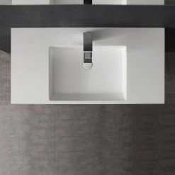 StoneArt Waschbecken LQ710 Weiß 100x48cm Matt -Badmöbel Store bg10272 3vnewfwz6w7o6g