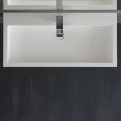 StoneArt Badmöbel-Set LP4510 Weiß 100x48cm Glänzend -Badmöbel Store bg10288 4tb7uzmrzxihkv