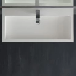 StoneArt Badmöbel-Set LP4510 Weiß 100x48cm Matt -Badmöbel Store bg10289 492gjnkbppfy2k