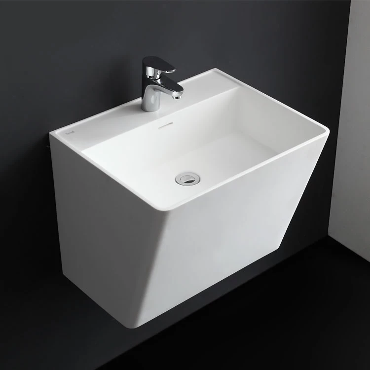 StoneArt Waschbecken LZ207 Weiß 56x46cm Matt 2 StoneArt Waschbecken LZ207 Weiß 56x46cm Matt – Bild 2