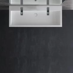 StoneArt Badmöbel-Set LP4512-1 Weiß 120x48cm Glänzend -Badmöbel Store bg10339 45dutlp2al1pzg