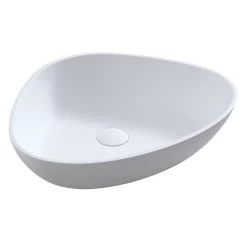 StoneArt Waschbecken LC154 (Mineralguss) Weiß 56x43cm Matt