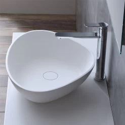 StoneArt Waschbecken LC154 (Mineralguss) Weiß 56x43cm Matt -Badmöbel Store bg10344 4uxdlgo6dsmw7b