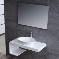 StoneArt Waschbecken LC154 (Mineralguss) Weiß 56x43cm Matt -Badmöbel Store bg10344 5jvhehp3awywdb