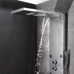 StoneArt Armatur Duschpaneel 750731 Silber 211cm Mit Thermostat -Badmöbel Store bg10354 3