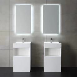 StoneArt Standwaschbecken Waschbecken Freistehend LZ517 Weiß 50x45cm Matt -Badmöbel Store bg10422 4ykm9czlzmkguj