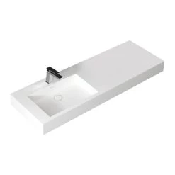 StoneArt Waschbecken LP4514L (Mineralguss) Weiß 140x48cm Matt