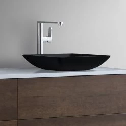 StoneArt Waschbecken LC115 (Mineralguss) Schwarz 38x38cm Matt 6 StoneArt Waschbecken LC115 (Mineralguss) Schwarz 38x38cm Matt -Badmöbel Store bg10582 311ijghk4tzaua