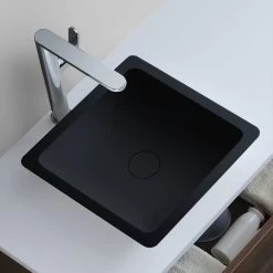 StoneArt Waschbecken LC115 (Mineralguss) Schwarz 38x38cm Matt 7 StoneArt Waschbecken LC115 (Mineralguss) Schwarz 38x38cm Matt -Badmöbel Store bg10582 4sfq9yjixnhjml