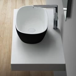 StoneArt Waschbecken LC149 (Mineralguss) Schwarz-weiß 56x35cm Matt 6 StoneArt Waschbecken LC149 (Mineralguss) Schwarz-weiß 56x35cm Matt -Badmöbel Store bg10591 3p4nj9mwnqhewo