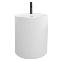 StoneArt Waschbecken LZ250 Weiß 40x42cm Matt -Badmöbel Store bg10638 3tfolaetbse56c