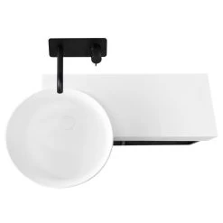 StoneArt Waschbecken LQ650 Weiß 80x49cm Matt -Badmöbel Store bg10670 4fpiduckvvrp8x