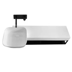 StoneArt Waschbecken LQ651 Weiß 120x49cm Matt -Badmöbel Store bg10672 4kauzzwrorfm18