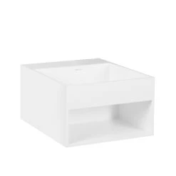 StoneArt Waschbecken LZ750 Weiß 32,5x32,5cm Matt