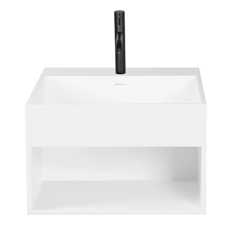 StoneArt Waschbecken LZ750 Weiß 32,5x32,5cm Matt 3 StoneArt Waschbecken LZ750 Weiß 32,5x32,5cm Matt – Bild 3