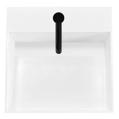 StoneArt Waschbecken LZ751 Weiß 50x50cm Matt -Badmöbel Store bg10676 4exguty85mqx4w