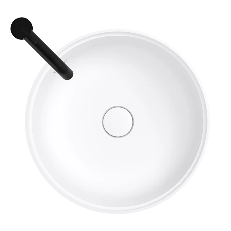 StoneArt Waschbecken LC200 Weiß 42x42cm Matt 4 StoneArt Waschbecken LC200 Weiß 42x42cm Matt – Bild 4