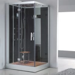 AWT Dampfdusche DZ959F8 Schwarz 120x90 Links 18 AWT Dampfdusche DZ959F8 Schwarz 120x90 Links -Badmöbel Store bg12034 9