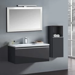 StoneArt Badmöbel-Set Milano ME-1000 Dunkelgrau 100x45 -Badmöbel Store bg13060 3fysh97x353enl