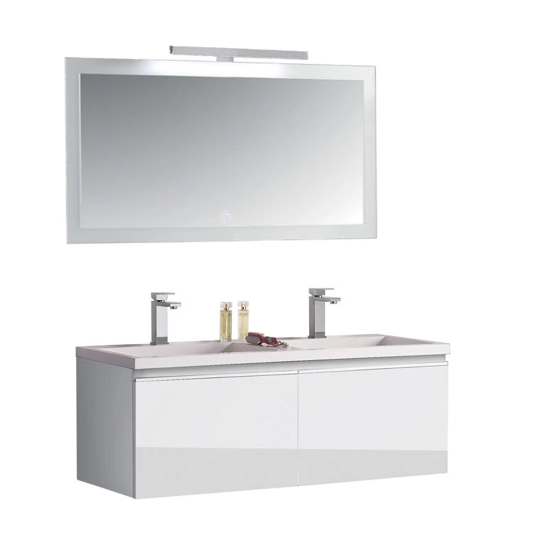 StoneArt Badmöbel-Set Milano ME-1200 Weiß 120x45 1 StoneArt Badmöbel-Set Milano ME-1200 Weiß 120x45