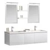 StoneArt Badmöbel-Set Milano ME-1600 Weiß 160x45
