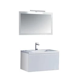 StoneArt Badmöbel-Set Milano ME-0800 Weiß 80x45