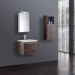 StoneArt Badmöbel-Set Milano ME-0600-1 Eiche Dunkel 60x45 -Badmöbel Store bg14309 31prmnj26vesxq