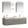 StoneArt Badmöbel-Set Milano ME-1600-1 Eiche Hell 160x45