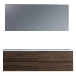 StoneArt Badmöbel-Set Brugge BU-1601pro Eiche Dunkel 160x50 -Badmöbel Store bg14400 38luxgvvrahiwe