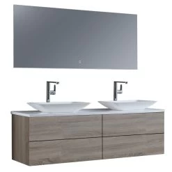 StoneArt Badmöbel-Set Brugge BU-1601pro-1 Eiche Hell 160x50