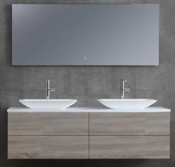 StoneArt Badmöbel-Set Brugge BU-1601pro-1 Eiche Hell 160x50 -Badmöbel Store bg14405 7wfzm4xcog3zol