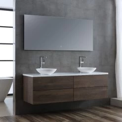 StoneArt Badmöbel-Set Brugge BU-1601pro-4 Eiche Dunkel 160x50 -Badmöbel Store bg14416 36xitxni5srmyv