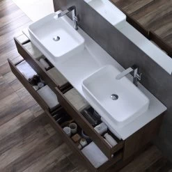 StoneArt Badmöbel-Set Brugge BU-1601pro-5 Eiche Hell 160x50 -Badmöbel Store bg14421 62zxixf6wf9yqy