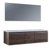 StoneArt Badmöbel-Set Milano ME-1600pro Eiche Dunkel 160x45