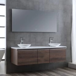 StoneArt Badmöbel-Set Milano ME-1600pro-4 Eiche Dunkel 160x45 -Badmöbel Store bg14444 3n3ofruwzo2ypz