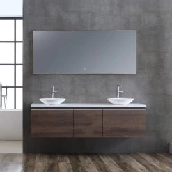 StoneArt Badmöbel-Set Milano ME-1600pro-4 Eiche Dunkel 160x45 -Badmöbel Store bg14444 7tmt0fyz0cz8yu