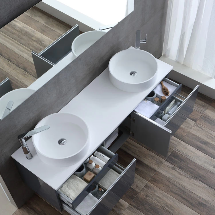 StoneArt Badmöbel-Set Milano ME-1600pro-6 Eiche Dunkel 160x45 2 StoneArt Badmöbel-Set Milano ME-1600pro-6 Eiche Dunkel 160x45 – Bild 2