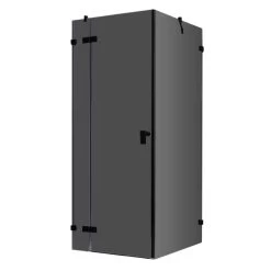 AWT Duschabtrennung LAS1000-B Schwarz 100x100 Links