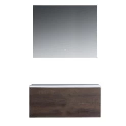 StoneArt Badmöbel-Set Brugge BU-1001pro Eiche Dunkel 100x50 -Badmöbel Store bg14515 5m0drq6eshs2fr