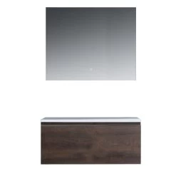 StoneArt Badmöbel-Set Milano ME-1000pro Eiche Dunkel 100x45 -Badmöbel Store bg14543 5wlxc6pn6h9sne